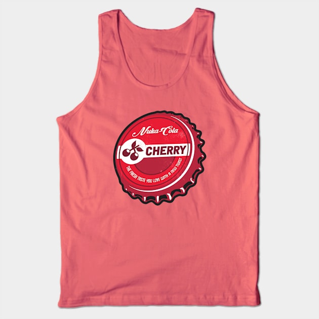 Vintage Atomic Cherry Soda Bottlecap Tank Top by StudioPM71